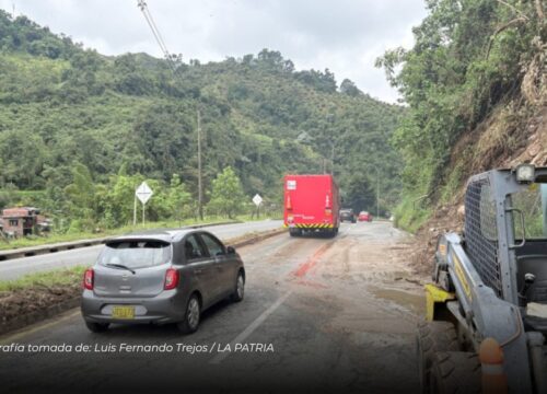 Derrumbe en la vía Panamericana en Manizales fue superado y ya hay paso en ambos sentidos