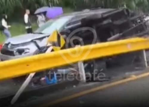 Accidente de tránsito en vía Paraíso–Guamal en Manizales deja varios vehículos involucrados