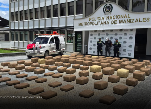 Decomisan más de media tonelada de marihuana en operativo en Manizales