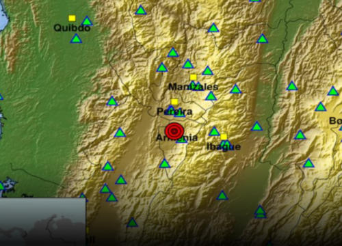 Fuerte temblor despertó al Quindío en la mañana de este jueves