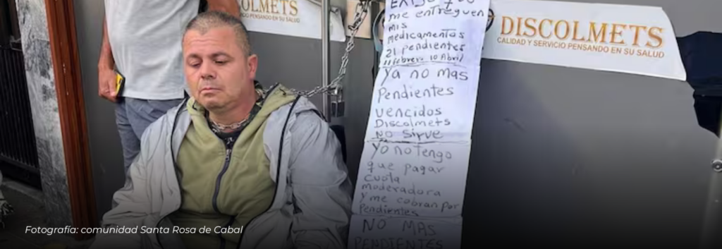 En Santa Rosa de Cabal, paciente se encadena por fallas en entrega de medicamentos