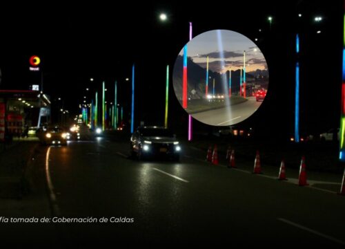 Iluminan vía Panamericana entre Manizales y Villamaría con tecnología LED