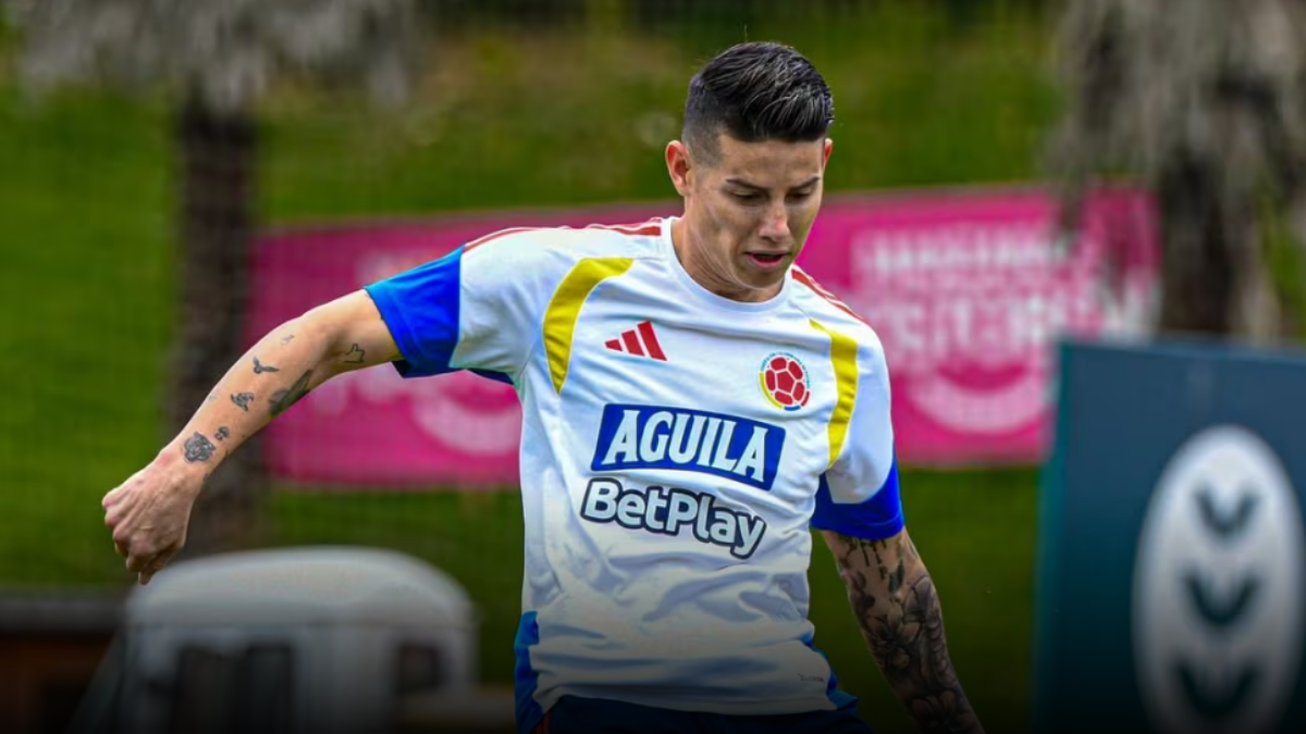 James ya entrena con la Selección Colombia: el capitán comenzó trabajos bajo las órdenes de Lorenzo