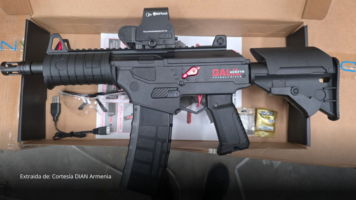 Operativo en zona franca del Quindío dejó decomiso de juguetes tipo rifles y pistolas