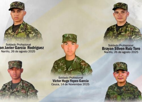 Ejército denuncia secuestro de cinco soldados por disidencias de Iván Mordisco en el suroccidente del país