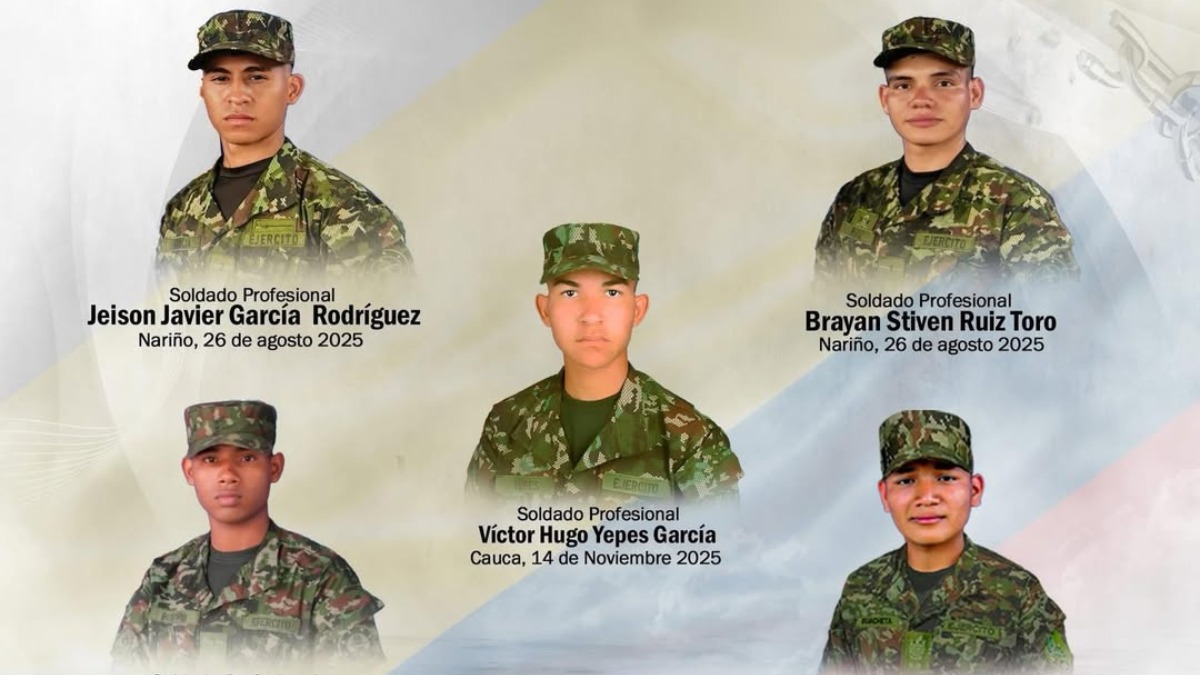 Ejército denuncia secuestro de cinco soldados por disidencias de Iván Mordisco en el suroccidente del país