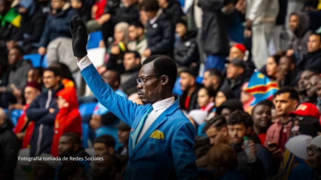 El aficionado que se volvió viral por quedarse inmóvil en los partidos del Congo