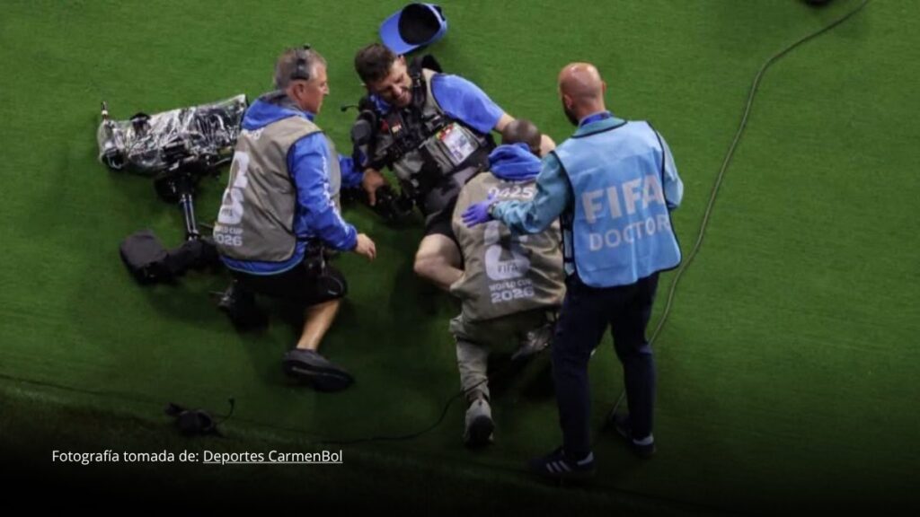 Incidente en la banda: camarógrafo resultó afectado durante Colombia vs. Uzbekistán