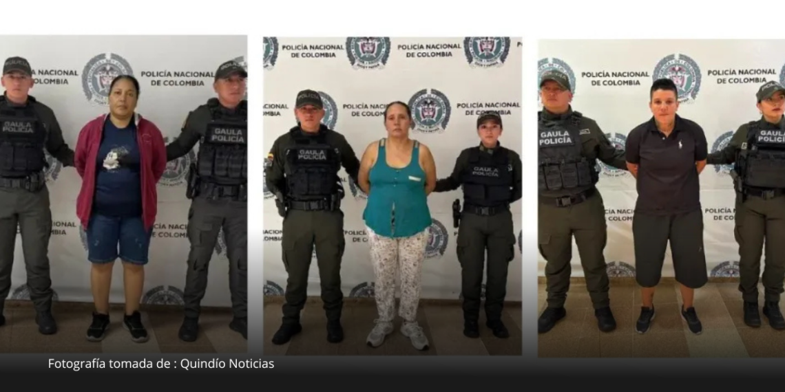 Capturan a tres mujeres señaladas de extorsionar a comerciantes en Tolima y Quindío
