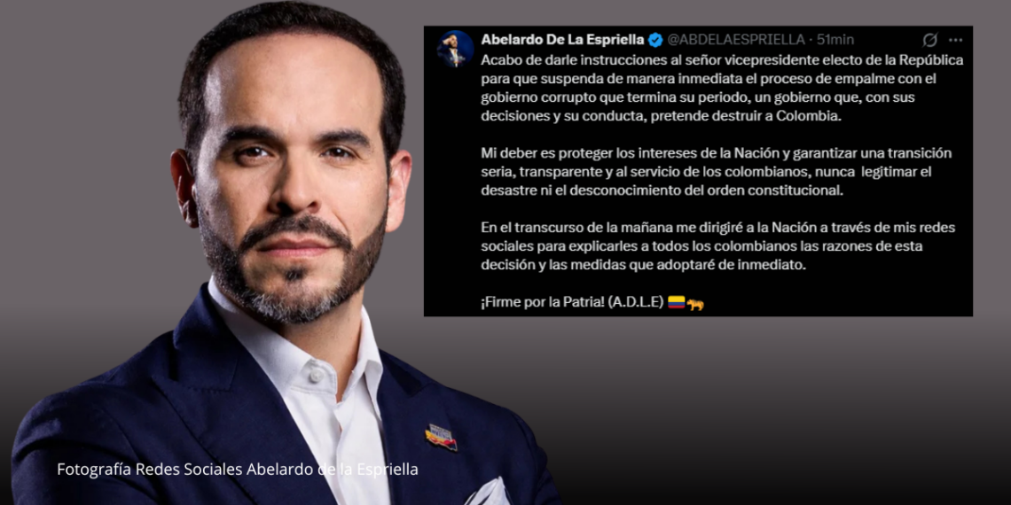 Plantilla pagina web (8) Abelardo de la Espriella anunció la suspensión del empalme con el Gobierno Petro