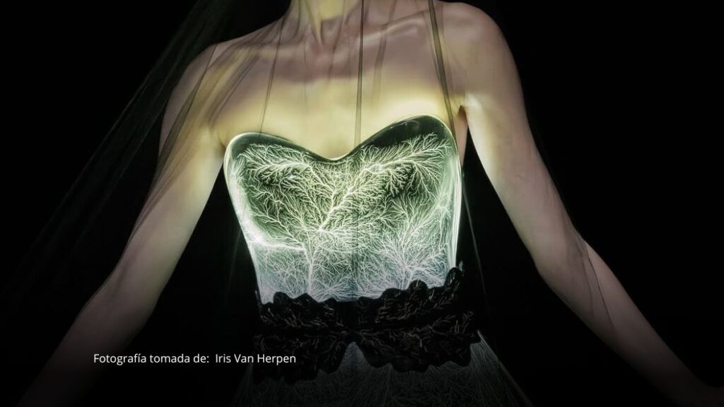 Iris Van Herpen revolucionó la alta costura con un vestido elaborado con plasma