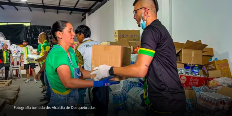 Más de 15 toneladas de ayudas llegan a Dosquebradas tras el sismo