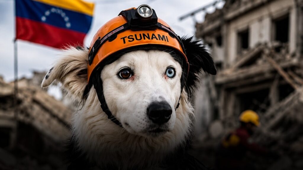 Tsunami, el perro rescatista venezolano que llega a Colombia para salvar vidas