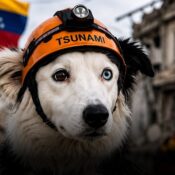 tsunami perro rescatista