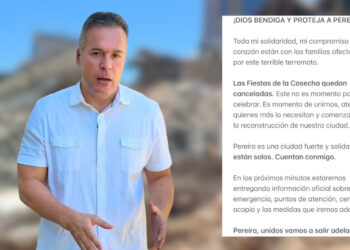 Pereira cancela las Fiestas de la Cosecha y concentra esfuerzos en atender la emergencia
