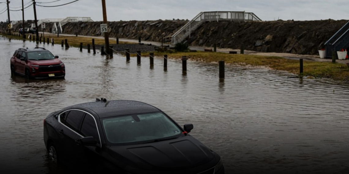 Tormenta deja inundaciones y miles de hogares sin electricidad en la costa este de EE. UU.