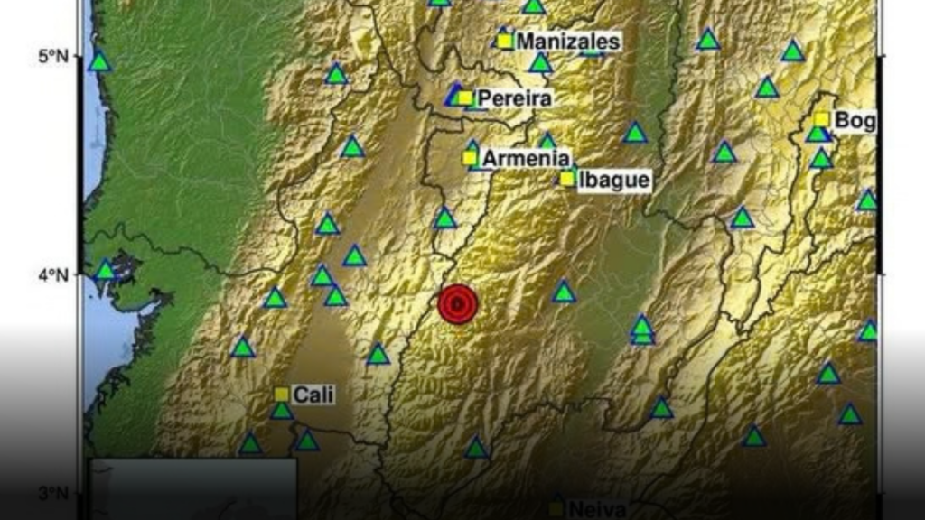 Sismo de magnitud 4,5 registrado en Chaparral durante la madrugada se sintió en el Eje Cafetero