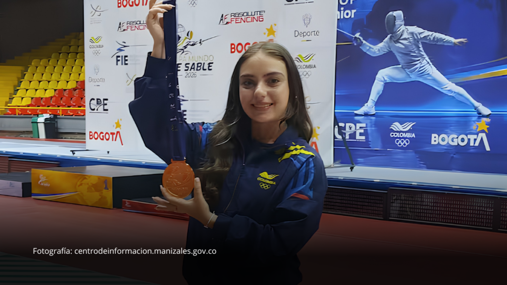 Celeste Parra, esgrimista de Manizales, sube al podio internacional y se destaca en el ranking mundial