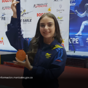 Celeste Parra, esgrimista de Manizales, sube al podio internacional y se destaca en el ranking mundial